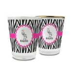 Zebra Glass Shot Glass - 1.5 oz (Personalized)