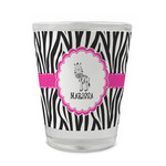 Zebra Glass Shot Glass - 1.5 oz - Set of 4 (Personalized)