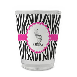 Zebra Glass Shot Glass - 1.5 oz - Single (Personalized)