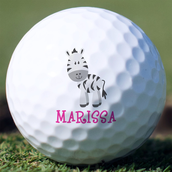 Custom Zebra Golf Balls - Titleist Pro V1 - Set of 12 (Personalized)