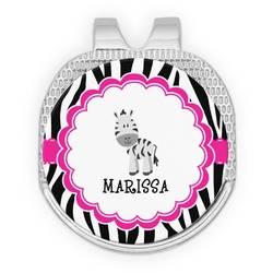 Zebra Golf Ball Marker - Hat Clip - Silver