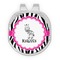 Zebra Golf Ball Marker - Hat Clip - Silver