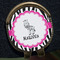 Zebra Golf Ball Marker Hat Clip - Gold - Close Up