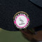 Zebra Golf Ball Marker Hat Clip - Gold - On Hat