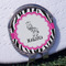 Zebra Golf Ball Marker Hat Clip - Silver - Front