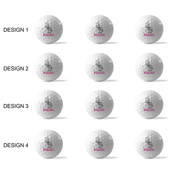 Zebra Golf Balls - Generic - Set of 12 - APPROVAL