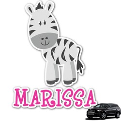 Zebra Graphic Car Decal (Personalized)