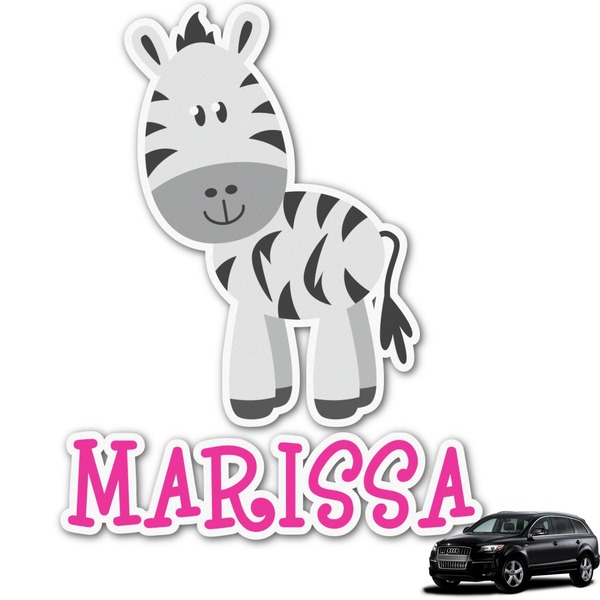 Custom Zebra Graphic Car Decal (Personalized)