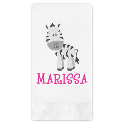 Zebra Guest Napkins - Full Color - Embossed Edge (Personalized)