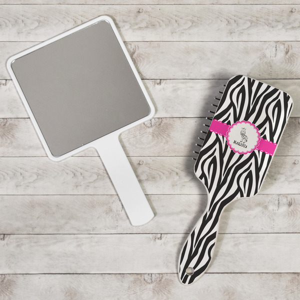 Zebra Hair Brush - In Context