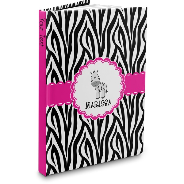 Custom Zebra Hardbound Journal - 7.25" x 10" (Personalized)