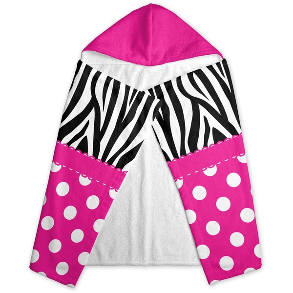 Zebra Hooded Towel - Folded