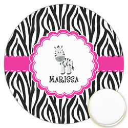 Zebra Printed Cookie Topper - 3.25" (Personalized)