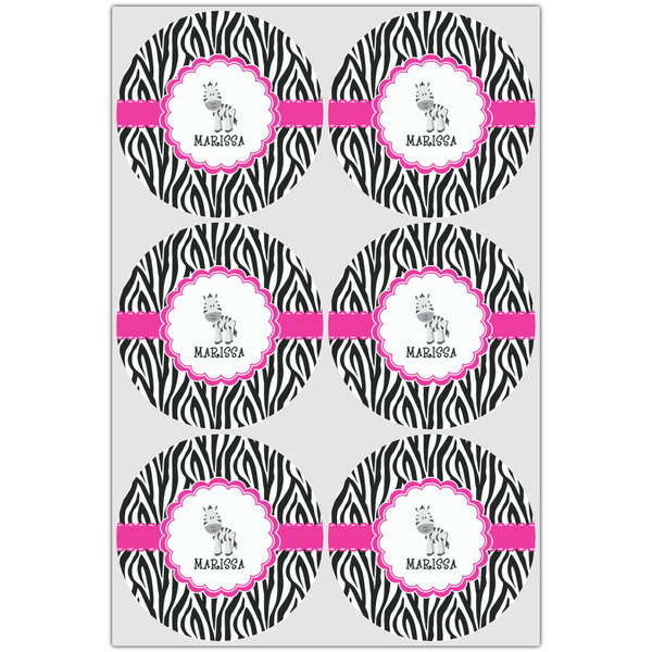 Zebra Icing Circle - Large - Set of 6