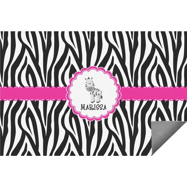 Custom Zebra Indoor / Outdoor Rug - 5'x8' (Personalized)