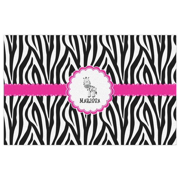 Zebra Indoor / Outdoor Rug - 5'x8' - Front Flat