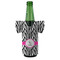 Zebra Jersey Bottle Cooler - Set of 4 - FRONT (on bottle)