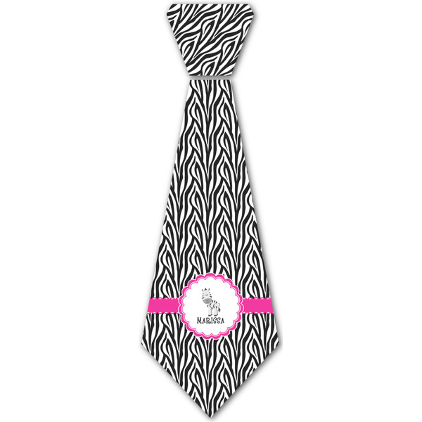 Custom Zebra Iron On Tie - 4 Sizes w/ Name or Text