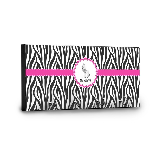 Zebra Key Hanger - Front View with Hooks