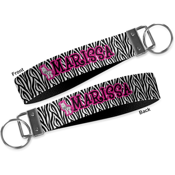 Zebra Key-chain - Metal and Nylon - Front and Back