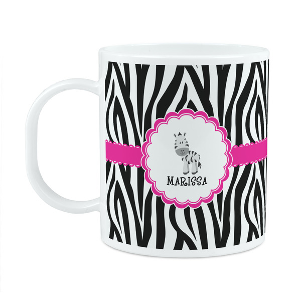 Custom Zebra Plastic Kids Mug (Personalized)