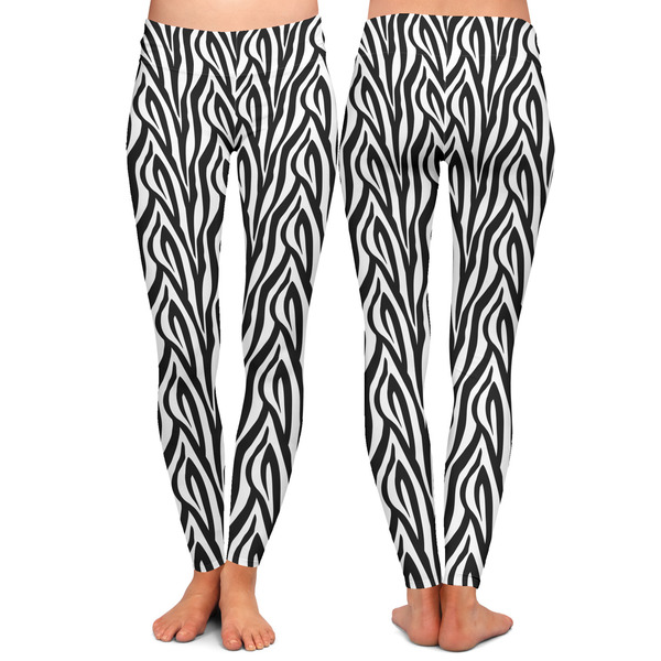 Zebra Ladies Leggings - Front and Back