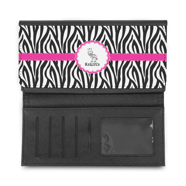 Zebra Ladies Wallet - Half Way Open