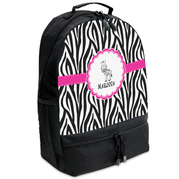 Custom Zebra Backpacks - Black (Personalized)