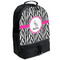 Zebra Large Backpack - Black - Angled View
