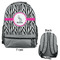 Zebra Large Backpack - Gray - Front & Back View