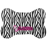 Zebra Bone Shaped Dog Food Mat (Large) (Personalized)