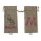 Zebra Large Burlap Gift Bag - Front & Back (Personalized)