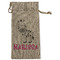 Zebra Large Burlap Gift Bag - Front (Personalized)