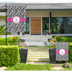 Zebra Large Garden Flag - Single Sided (Personalized)