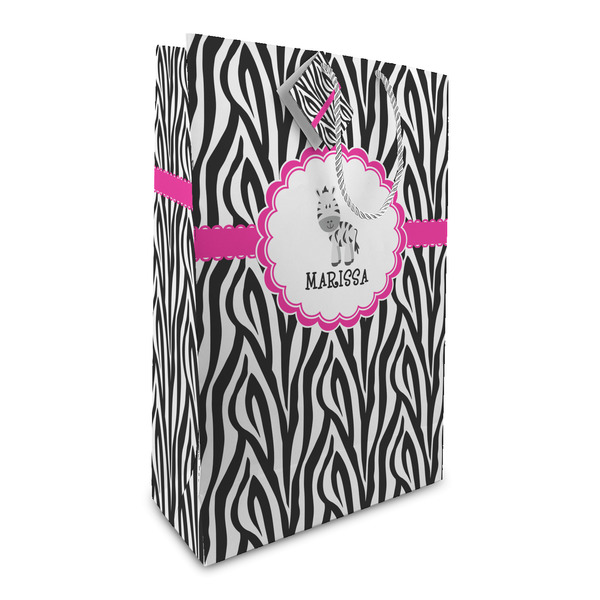 Custom Zebra Large Gift Bag (Personalized)