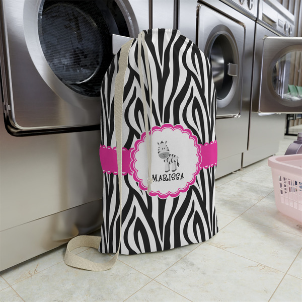 Zebra Large Laundry Bag - In Context
