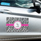 Zebra Large Rectangle Car Magnets- In Context