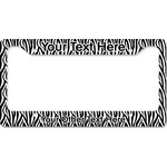 Zebra License Plate Frame - Style B (Personalized)