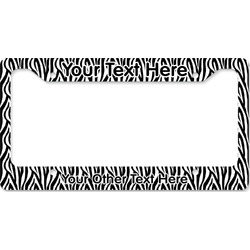 Zebra License Plate Frame - Style B (Personalized)