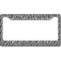 Zebra License Plate Frame - Style B (Personalized)