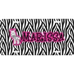 Zebra Front License Plate (Personalized)