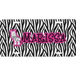 Zebra Front License Plate (Personalized)