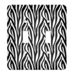 Zebra Light Switch Cover (2 Toggle Plate)