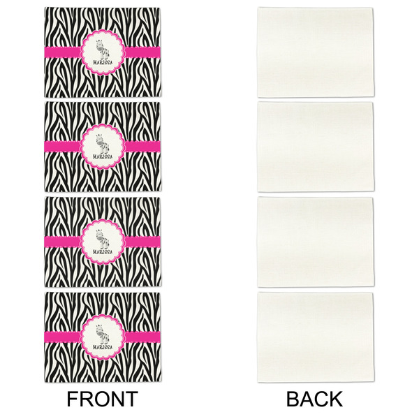 Zebra Linen Placemat - APPROVAL Set of 4 (single sided)