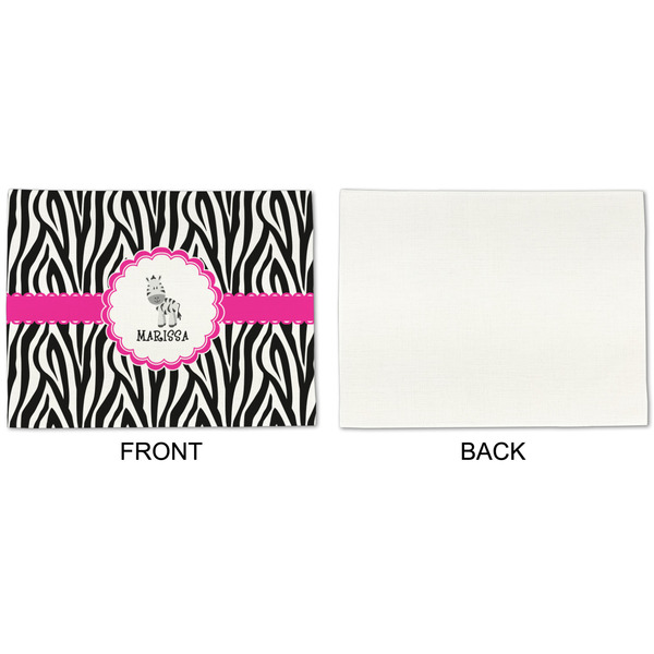 Zebra Linen Placemat - APPROVAL Single (single sided)
