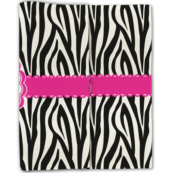 Zebra Linen Placemat - Folded Half (double sided)