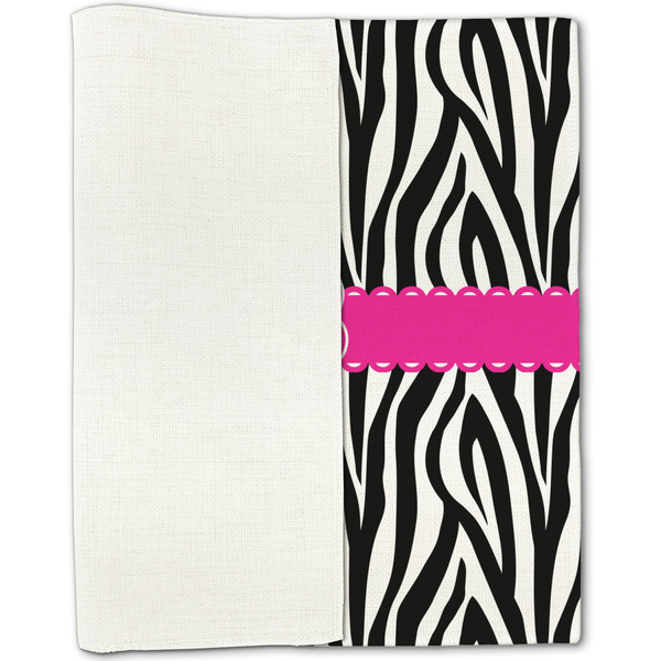 Zebra Linen Placemat - Folded Half