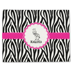 Zebra Single-Sided Linen Placemat - Single w/ Name or Text