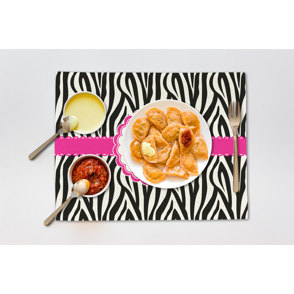 Zebra Linen Placemat - Lifestyle (single)
