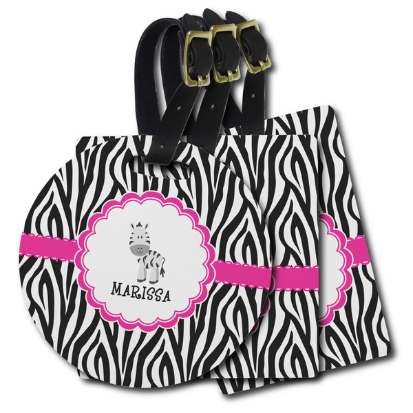 Custom Zebra Plastic Luggage Tag (Personalized)